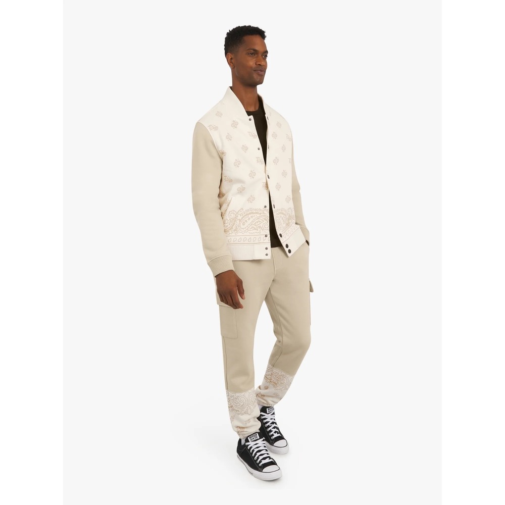 Size M Dogg Supply Varsity Jacket by Snoop Dogg Mens Cream Beige Unisex